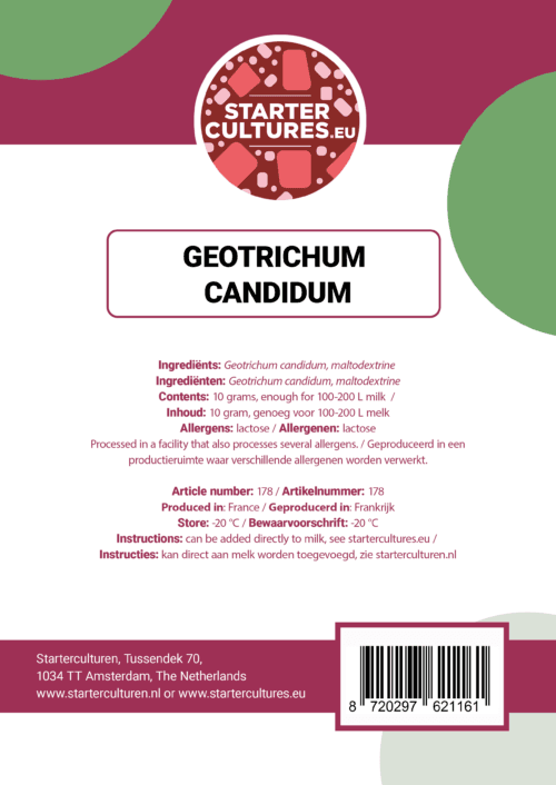 Witte kaasschimmel - Geotrichum candidum | voor zelf Camembert maken