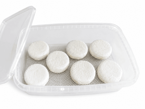 Kaasrijpdoos met uitlekmatje | voor camembert en kleine kaasjes